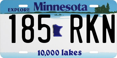 MN license plate 185RKN