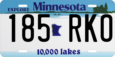 MN license plate 185RKO