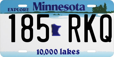 MN license plate 185RKQ