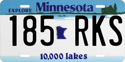 MN license plate 185RKS