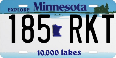 MN license plate 185RKT