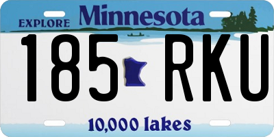 MN license plate 185RKU