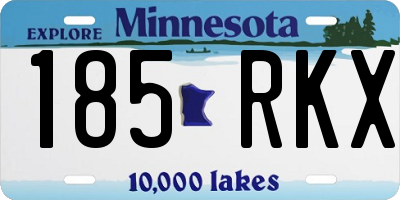 MN license plate 185RKX
