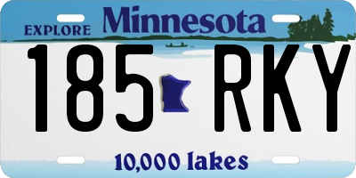 MN license plate 185RKY