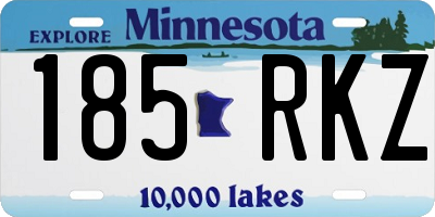 MN license plate 185RKZ