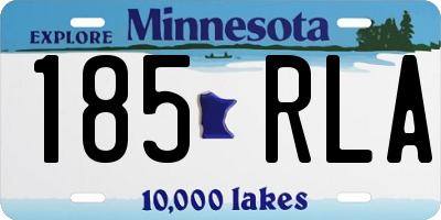 MN license plate 185RLA