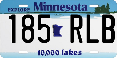 MN license plate 185RLB
