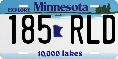 MN license plate 185RLD