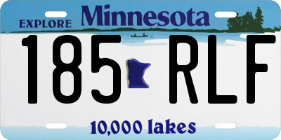 MN license plate 185RLF