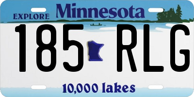 MN license plate 185RLG