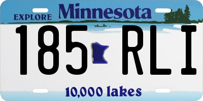 MN license plate 185RLI