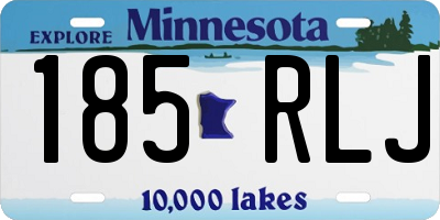 MN license plate 185RLJ
