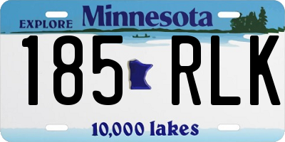 MN license plate 185RLK