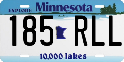 MN license plate 185RLL