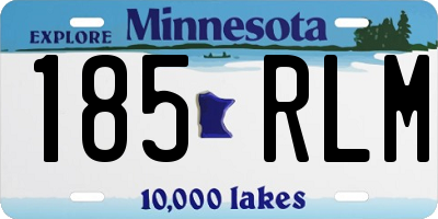 MN license plate 185RLM