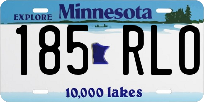 MN license plate 185RLO