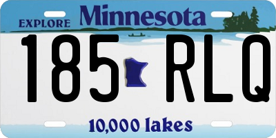 MN license plate 185RLQ