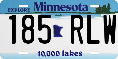 MN license plate 185RLW