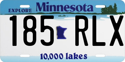MN license plate 185RLX