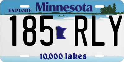 MN license plate 185RLY