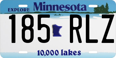 MN license plate 185RLZ