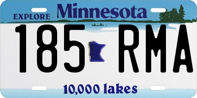 MN license plate 185RMA