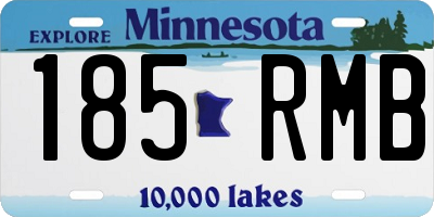 MN license plate 185RMB
