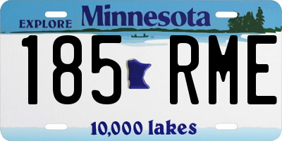 MN license plate 185RME