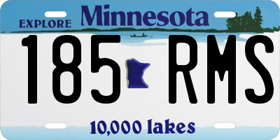 MN license plate 185RMS