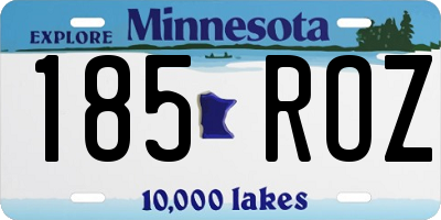 MN license plate 185ROZ