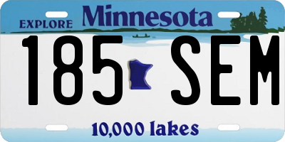 MN license plate 185SEM