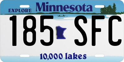 MN license plate 185SFC