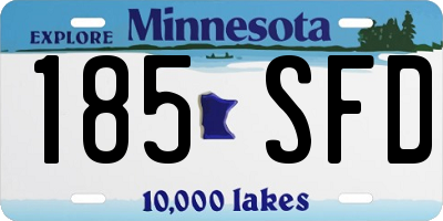 MN license plate 185SFD
