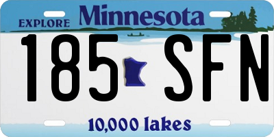 MN license plate 185SFN