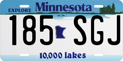 MN license plate 185SGJ