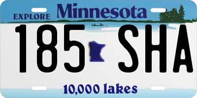 MN license plate 185SHA