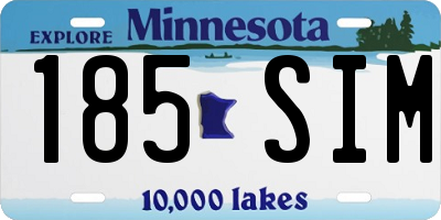 MN license plate 185SIM
