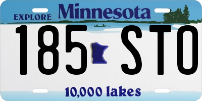 MN license plate 185STO