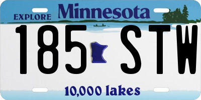 MN license plate 185STW