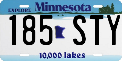 MN license plate 185STY