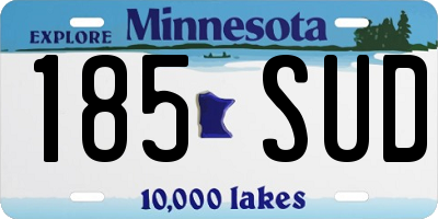 MN license plate 185SUD