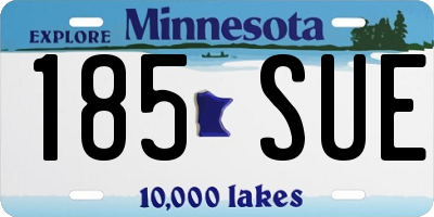 MN license plate 185SUE