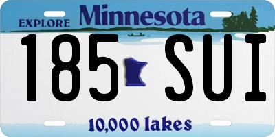 MN license plate 185SUI