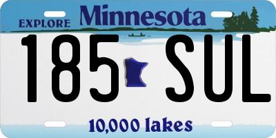 MN license plate 185SUL