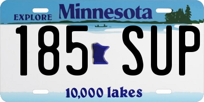 MN license plate 185SUP