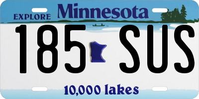 MN license plate 185SUS