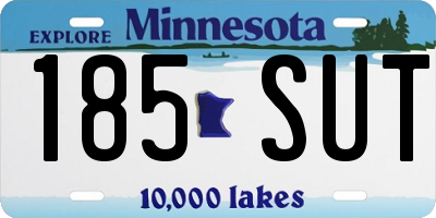 MN license plate 185SUT