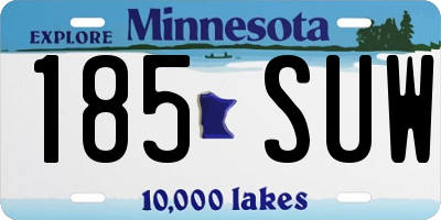 MN license plate 185SUW