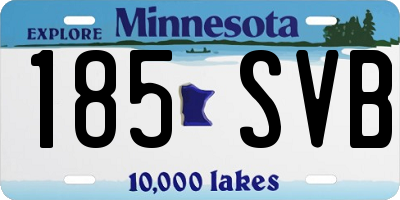 MN license plate 185SVB