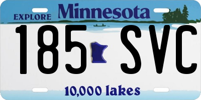 MN license plate 185SVC